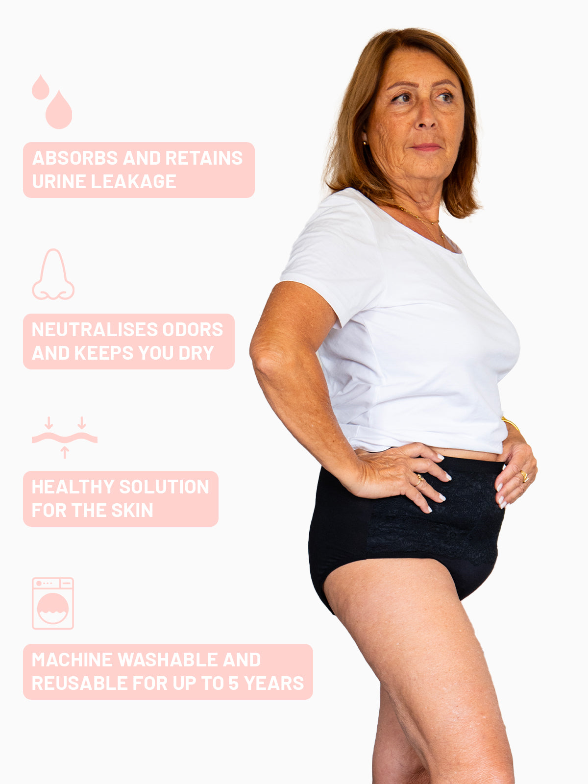 Absorbent incontinence panties
