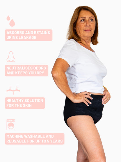 Absorbent incontinence panties